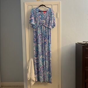 Lilly Pulitzer Pink and Blue Floral Dress
